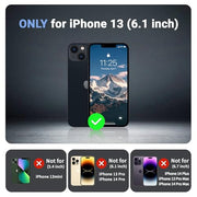 jaroco Magnetic for iPhone 14 Case Heavy Duty Protection Black | Compatible with MagSafe,Military Grade Drop Protection,Translucent Matte,Non-Slip,Shockproof 2-Layer Durable Bumper Case