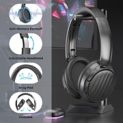 Bluetooth Headphones, Hybrid Active Noise Cancelling Over Ear Headphones | 35H Playtime, HiFi Stereo Foldable wireless Headphones with Foam Ear Cups for Sports, Office, Travel