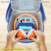 Hard Case Compatible with Yoto Mini (2024 Edition), 3-in-1 Travel Bundle: Silicone Cover + Case with Shoulder Strap (Fits Mini Player & Headphones) + Up to 10 Card Holder for YOTO Cards (Blue)