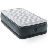 Intex Dura-Beam Deluxe 18" Twin Size Air Mattress with Built-in Pump | 64411ED - Comfort-Plush Portable Inflatable Bed for Camping, Travel & Guests