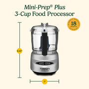 Cuisinart Mini Food Processor, Reversible Blade, 3-Cup Capacity | Mini electric food chopper chops herbs, vegetables & cheese, dishwasher-safe work bowl & lid, DLC-2ABC