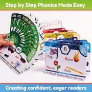 THE BAMBINO TREE Phonics Flash Cards | Learn to Read in 20 Phonic Stages - Education for Kids Ages 4-8 Kindergarten 1st 2nd Grade