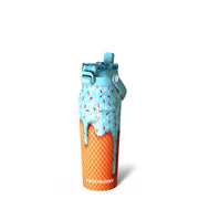 Frost Buddy 24oz Insulated Water Bottle - Straw & Chug Lid - Leak-Proof | Ice Cream Water Bottle, Ice Cream Drip Water Bottle