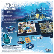 Clue Advent Calendar: Secrets Under Snowfall | 24 Days | Family Mystery Games | with 6 Winter-Themed Tokens and Surprise | Ages 10+ | 1+ Players