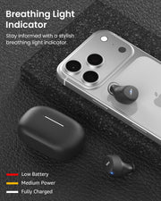 TOZO A1 Wireless Earbuds Bluetooth 5.3 Light Weight in Ear Headphones | IPX5 Waterproof,2 Mics for AI Calls,Immersive Premium Sound Bass Headset with Charging Case,32 EQ via App Black