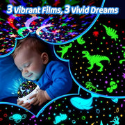 Night Light Projector 93 Lighting Mode,Baby Toys Gift Dimmable+Timer+Remote | 360°Rotate Sensory Lights,3Films-Star Moon,Dinosaur,Ocean,Exquisite Package Baby Boy Girl Gifts,Sensory Toys for Autism Kids