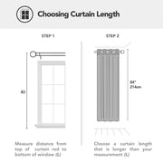 Deconovo Thermal Door Curtain Grey Blackout Curtain Bedroom 52"x84" 1 Panel | Eyelet Thermal Curtains,84 Inch Door Curtain for Living Room,Heat Blocking Grey Curtains,Energy Efficient,Room/Home Decor