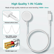 Upgraded Apple Watch Charger, Magnetic Fast Charger, USB C Charger Block Plug Adapter with 6.6FT iWatch Portable Wireless Fast Charging Cable Cord for iWatch Series Ultra/9/8/7/6/SE/SE2/5/4/3