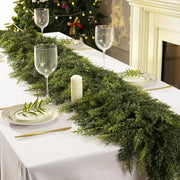 9Ft Christmas Garland,Real Touch Cedar Garland,Realistic Faux Pine Garlands | Artificial Greenery Garland for Winter Home, Mantle, Fireplace, Indoor, Outdoor Christmas Decorations (1Pcs)