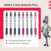 Zebra Pen Z-Grip 8pk Assorted