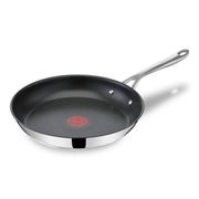 Tefal Jamie Oliver Cook's Direct On Bratpfanne 28 cm, Thermo-Signal | Stainless steel pan induction, titanium non-stick coating, oven-safe, stainless steel, riveted handle, E3040644