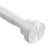 Shower Curtain Pole Extendable Curtain Poles 79-195 Cm Tension Rods For Curtains Extendable No Drill Shower Curtain Rail Non-Slip White Shower Pole for Bathroom Kitchen Bedroom