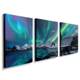 Canvas Wall Art for Living Room Modern Northern Lights Artwork Nature Landscape Bathroom Pictures Bedroom Family Prints Paintings Wall Decoration Hallway Kitchen Office Aesthetic Room Decor, YH075