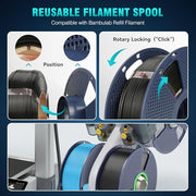 SUNLU Premium PLA+ Filament 1.75mm, Enhanced Durability and High Strength | PLA Plus 3D Printer Filament for 3D FDM Printers, 1kg Spool, pla+ Black