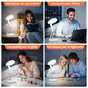 One Fire Rechargeable Lamp, Portable Light, Reading Light,Long Battery Life | Dimmable Brightness Adjustment, 300 lumens of high brightness, Crafting, Office, Reading