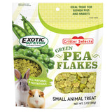 Exotic Nutrition Green Pea Flakes 3oz. - Healthy & Unique Treat - Rat, Degu, Prairie Dog, Chinchilla, Hedgehog, Parrot, Guinea Pig, Rabbit, Hamster
