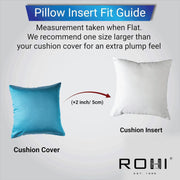 Rohi Set of 2 Hypoallergic Cushion Inner Pads (Pack of 2) 18" x 18" (45cm x 45cm) Cushion Insert Decorative Square Pillow Stuffer for Sofa Couch Cushions