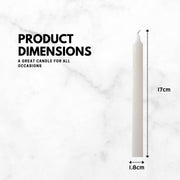 Price's Candles White Household Taper Candles Pack of 10 | Pack of 10, white wax, unscented, 5 hour burn, taper candles, dining, weddings, home décor