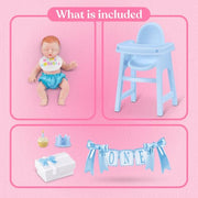 My Mini Birthday Series 1 By ZURU | 6 mini baby dolls to collect; birthday outfits & accessories; cake, balloons & party props; nurturing play; kids gift