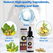 sjfscqr Beard Growth Organic Care Oil,Growth Oil Conditioner for Beard Care,Natural Beard Growth Essence,Moisturizes and Conditions Beard