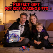 AUTXQU Wall Crawler Gecko Rechargeable Remote Control Robot Wall Ceiling Climbing Toys with 360° Rotation,Funny Pranks Birthday Gifts for Kids Boys and Girls Age 4&Up (Red Blue Spider)
