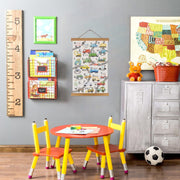 KAIRNE Transport ABC Alphabet Kids Learning Canvas Hanging Scroll Wall Art