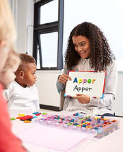 Gamenote Magnetic Alphabet Letters Kit, 238 Pcs with Magnet Board | Full-cover foam magnets, Double-sided dry erase board, Organized storage, Upper and lower letters for phonics & CVC practice