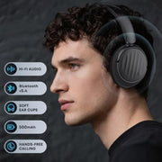 Bluetooth Headphones, Hybrid Active Noise Cancelling Over Ear Headphones | 35H Playtime, HiFi Stereo Foldable wireless Headphones with Foam Ear Cups for Sports, Office, Travel