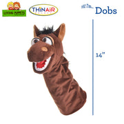 Living Puppets - Dobs the 14-Inch Horse, Plush Hand Puppet for Boys and Girls, Pony