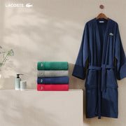 Lacoste Heritage 100% Supima Cotton Bath Towel 30" x 54", Aloe | Highly Absorbent & Quick Drying, Premium Super Soft, Bathroom Essential, Gift for All Occasions, Machine Washable