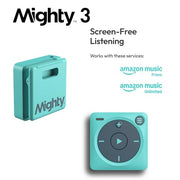 Mighty 3 Amazon Music Player – Portable Screen-Free Offline Music for Kids & Fitness, Bluetooth & Wired Headphones, Stores 1000+ Songs, No Phone or WiFi Needed for Playback - Blue