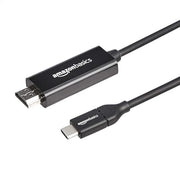 Amazon Basics Uni-Directional USB-C (Source) to HDMI (Display) Cable Adapter (Thunderbolt 3 Compatible) 4K@30Hz, 3 feet, Black