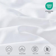Tifschlaf Pillow Cases 2 Pack - White Pillowcases Plain Pack of 2, Super Soft Brushed Microfiber Standard Queen Pillow Covers With Envelope Closure, 50x75 cm