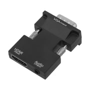 FACAIIO VGA Female to VGA Male Adapter with 3.5mm Audio Cable, Projector, Monitor, PC, and Laptop
