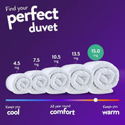Slumberdown Cosy Nights Double Duvet 10.5 Tog - Breathable & Soft All Year-Round Double Quilt for Summer, Autumn & Winter | UK-Made, Non-Allergenic & Washable (200 x 200cm)