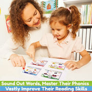 THE BAMBINO TREE Phonics Flash Cards | Learn to Read in 20 Phonic Stages - Education for Kids Ages 4-8 Kindergarten 1st 2nd Grade
