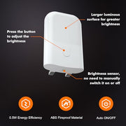 GRIFEMA Plug in Night Light with Dusk to Dawn Photocell Sensor, White | 4 Brightness Levels, Warm White Light for Children's Room, Hallway, Bedroom and Garage