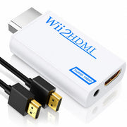 GANA Wii to HDMI Converter, 1080P Wii HDMI Adapter with 3.5mm Audio Jack | Plug and play, supports all Wii display modes, compatible with Wii/Wii U, HDTVs, monitors and projectors