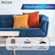 Rohi Set of 2 Hypoallergic Cushion Inner Pads (Pack of 2) 18" x 18" (45cm x 45cm) Cushion Insert Decorative Square Pillow Stuffer for Sofa Couch Cushions