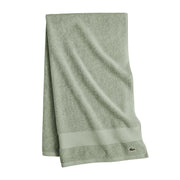 Lacoste Heritage 100% Supima Cotton Bath Towel 30" x 54", Aloe | Highly Absorbent & Quick Drying, Premium Super Soft, Bathroom Essential, Gift for All Occasions, Machine Washable