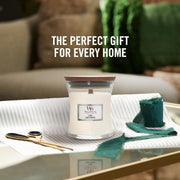 WoodWick Scented Candle with Crackling Wick | Vanilla Bean Mini Hourglass Candle | Up to 20 Hours Burn Time | Perfect Gifts for Women, 85g