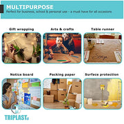 Triplast Brown ECO Kraft Paper (400mm x 30m) - Eco-Conscious & Recyclable - Multipurpose Wrapping Paper Roll with a Premium & Rustic Finish - Ideal for Gift Wrapping, Parcel Packing, Arts & Craft