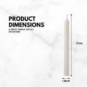 Price's Candles White Household Taper Candles Pack of 10 | Pack of 10, white wax, unscented, 5 hour burn, taper candles, dining, weddings, home décor
