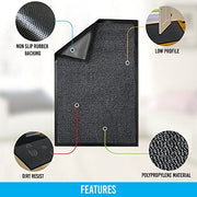 Circle of trust Hallway Runner Rug Grey 60x120cm Non Slip, Heavy Duty Carpet Runner, Rubber Backed Floor Mat, Dirt Trapper Washable Rug for Hallway Kitchen Bedroom Laundry Office