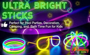 Glow Sticks 100 Pack with 100 Connectors( 205 Pcs Kit) Glow Glasses Kit-Ball and Triple Connectors-Glow in the Dark Party Supplies - Bracelets & Necklaces for Kids & Adults