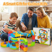 88 pcs KlickRail Electric Train Set Race Track for 3 4 5 6 7 8 Years Old | Building Toy Train Track Gravity-Defying 3D Embedded Layouts & Motorized Car, STEM Gift(Deluxe Set(88 piece)