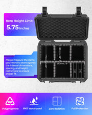 Card Cases for Sport Trading Graded Card Holder IP67 Waterproof Storage Box | Deep Hard Card Organizer for 50+ PSA Magnetic 220+ 3"x4" 35pt Rigid Card Top Loader Magic MTG TCG Zion Baseball Football Card