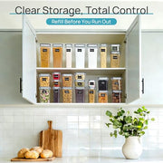 Vtopmart Airtight Food Storage Containers with Lids, 24 pcs, Black | For Cereal Pasta Snack Flour Sugar, BPA Free, Airtight Seal, Multiple Sizes, Dishwasher Safe (Not Lids), Includes 24 Labels