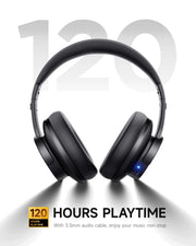 Picun B8 Wireless Bluetooth Headphones, 120H Playtime, 3EQ Modes, Black