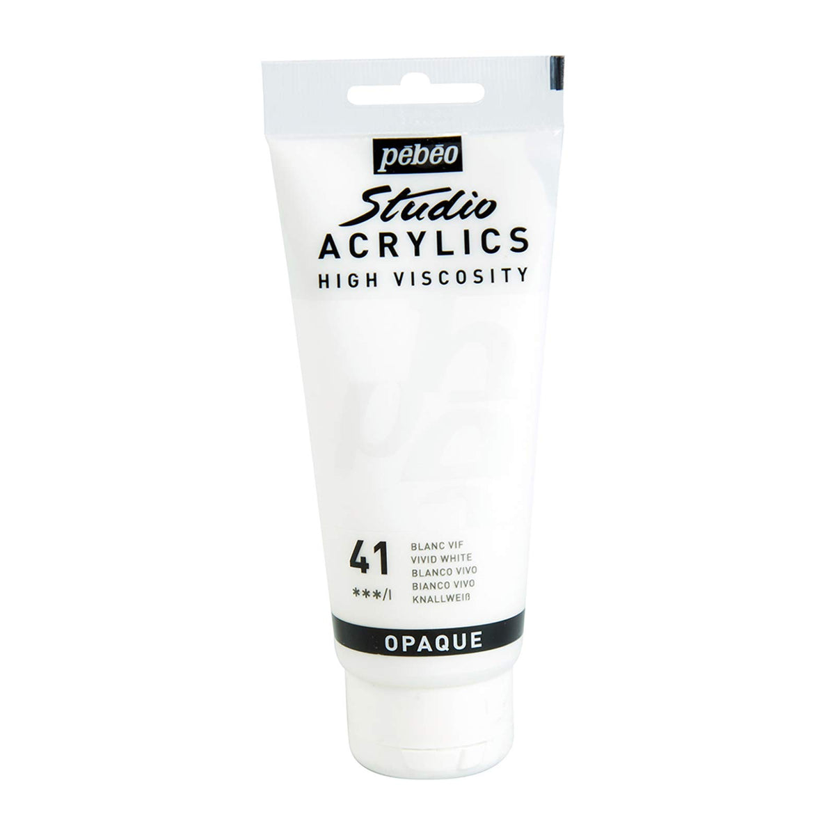 Pebeo 831-041 100 ml Studio Acrylic Paint, Vivid White